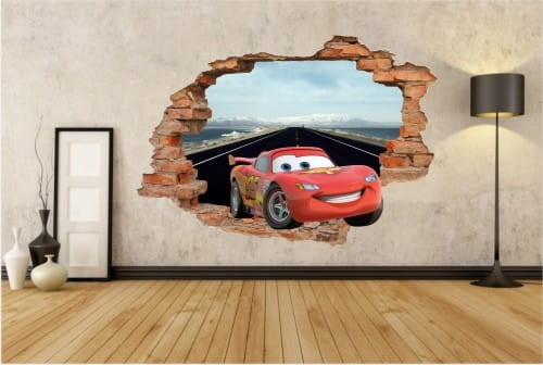 naklejki_na_sciane_3d_cars_wizual_007 Zygzak McQueen