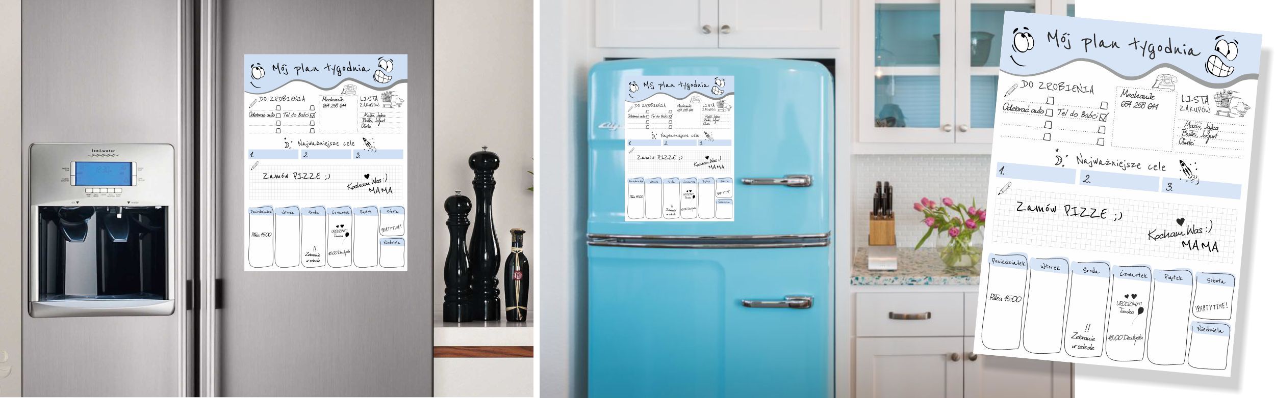 Planery magnetyczne na lodówkę, kalnedarz magnetyczny