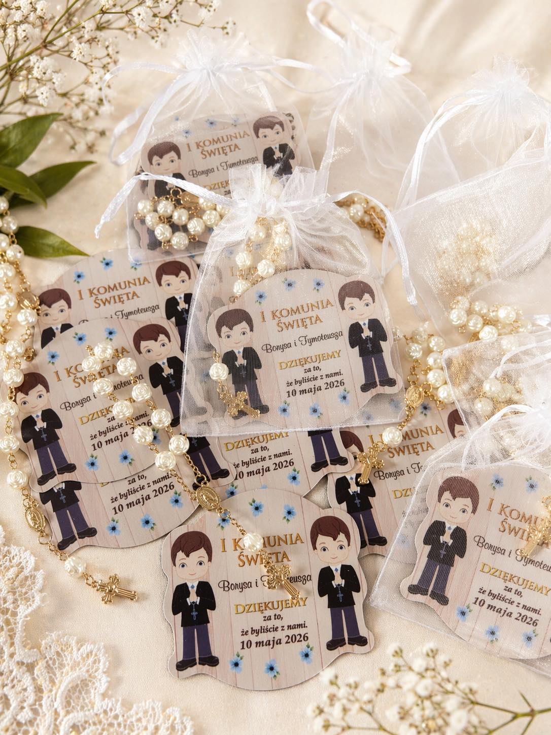 Magnesy na I Komunie, Magnesy komunijne dla chlopca, magnesy na komunie, podziekowanie dla gosci na komunie 